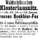 1897-01-16 Kl Waldschloesschen Bockbierfest